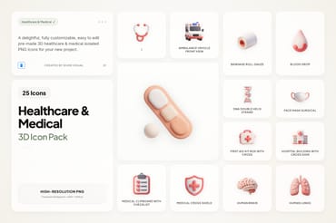 3D Health & Medical Icons