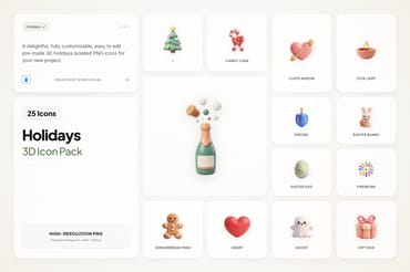 3D Holiday Icons