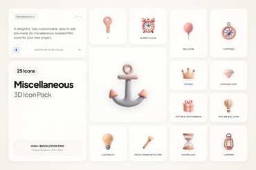 3D Miscellaneous Icons