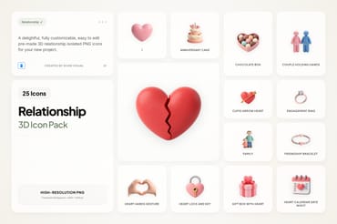 3D Relationship Icons