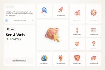 3D SEO & Web Icons