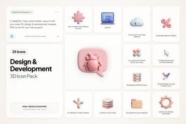 3D Design & Dev Icons