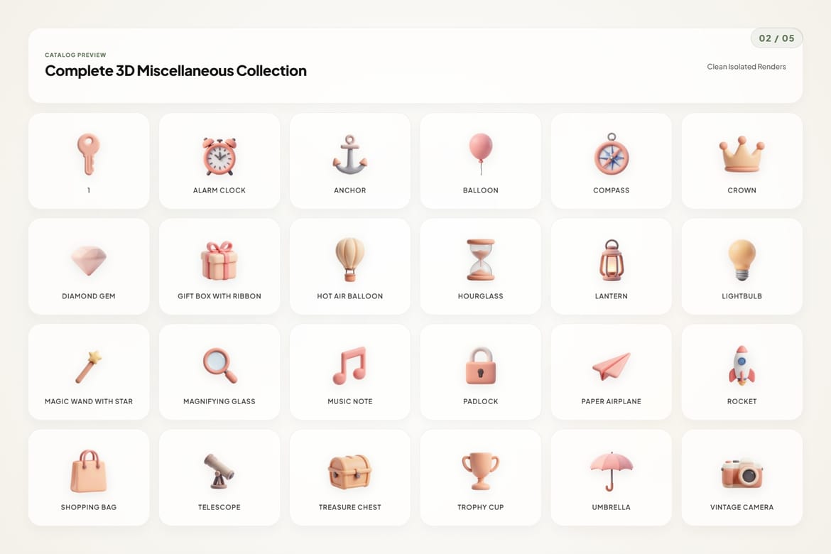 3D Miscellaneous Icons