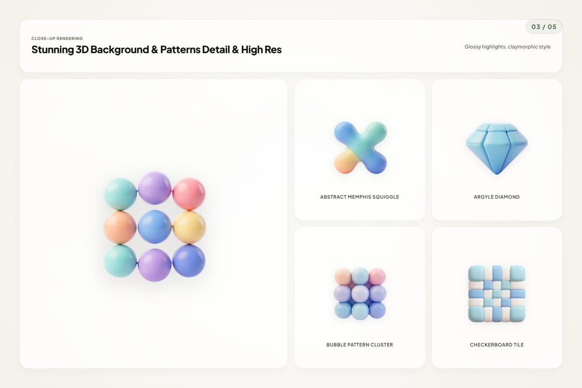 3D Background & Pattern Icons