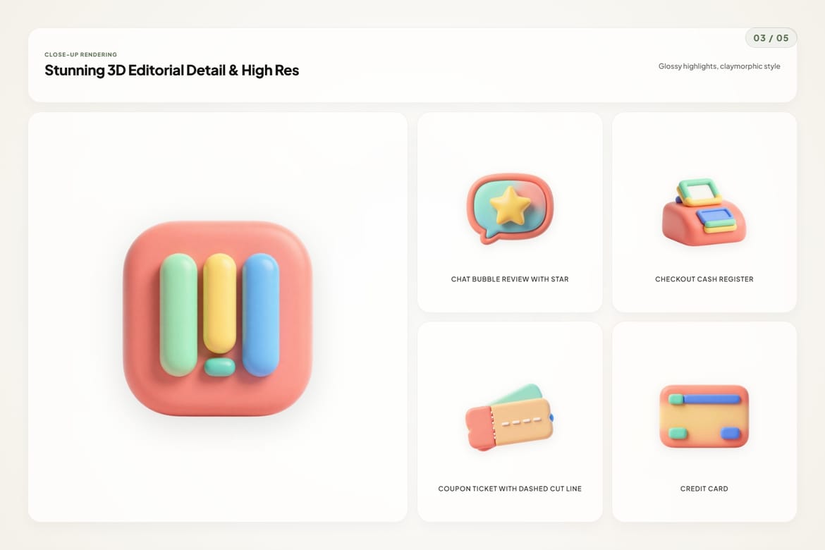 3D Editorial Icons
