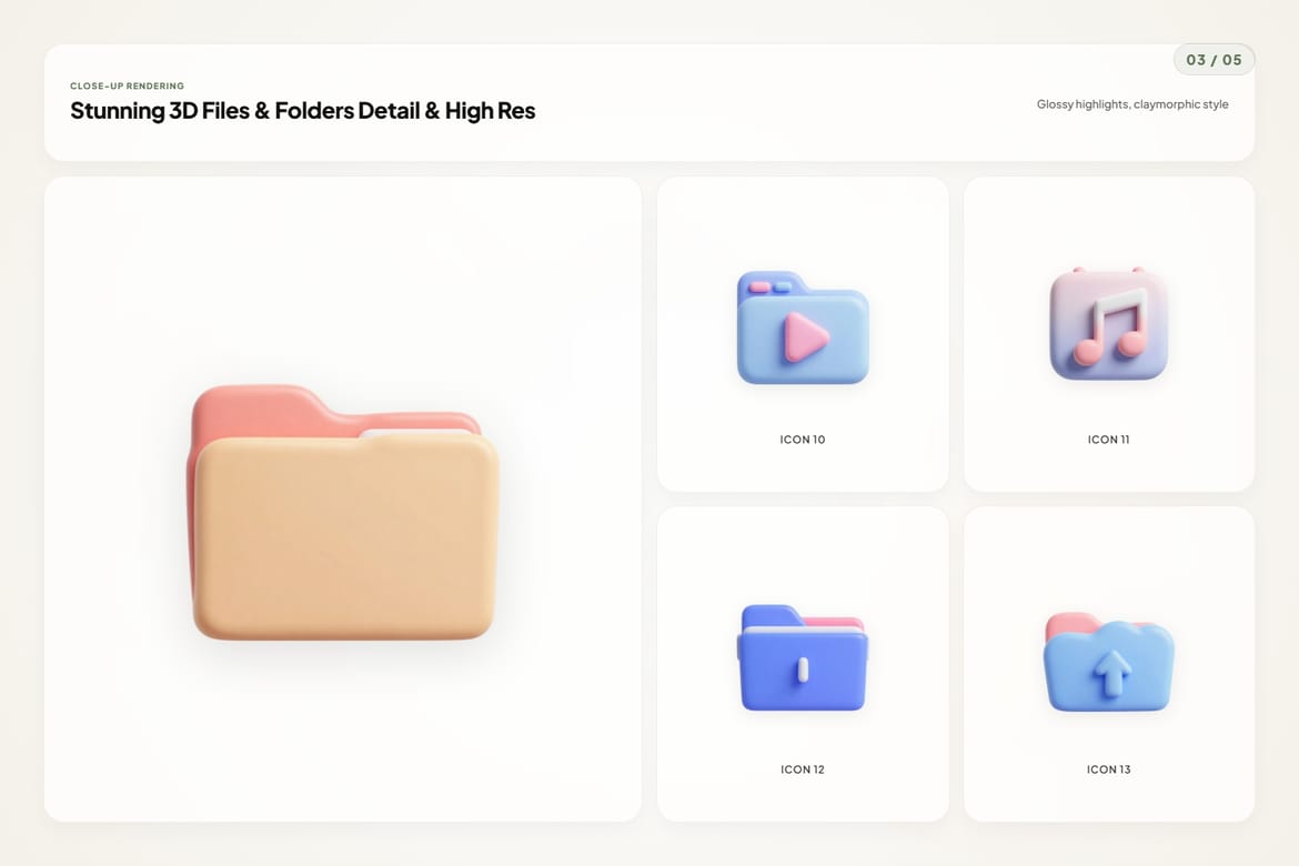 3D File & Folder Icons