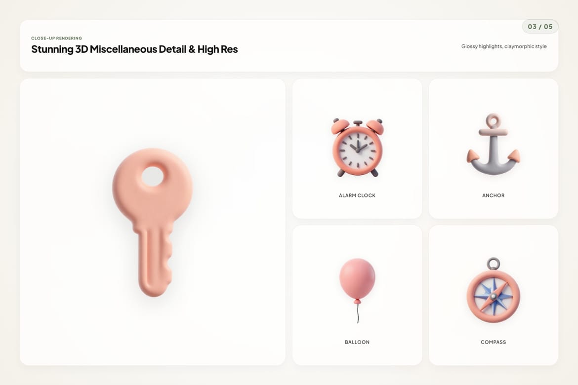 3D Miscellaneous Icons