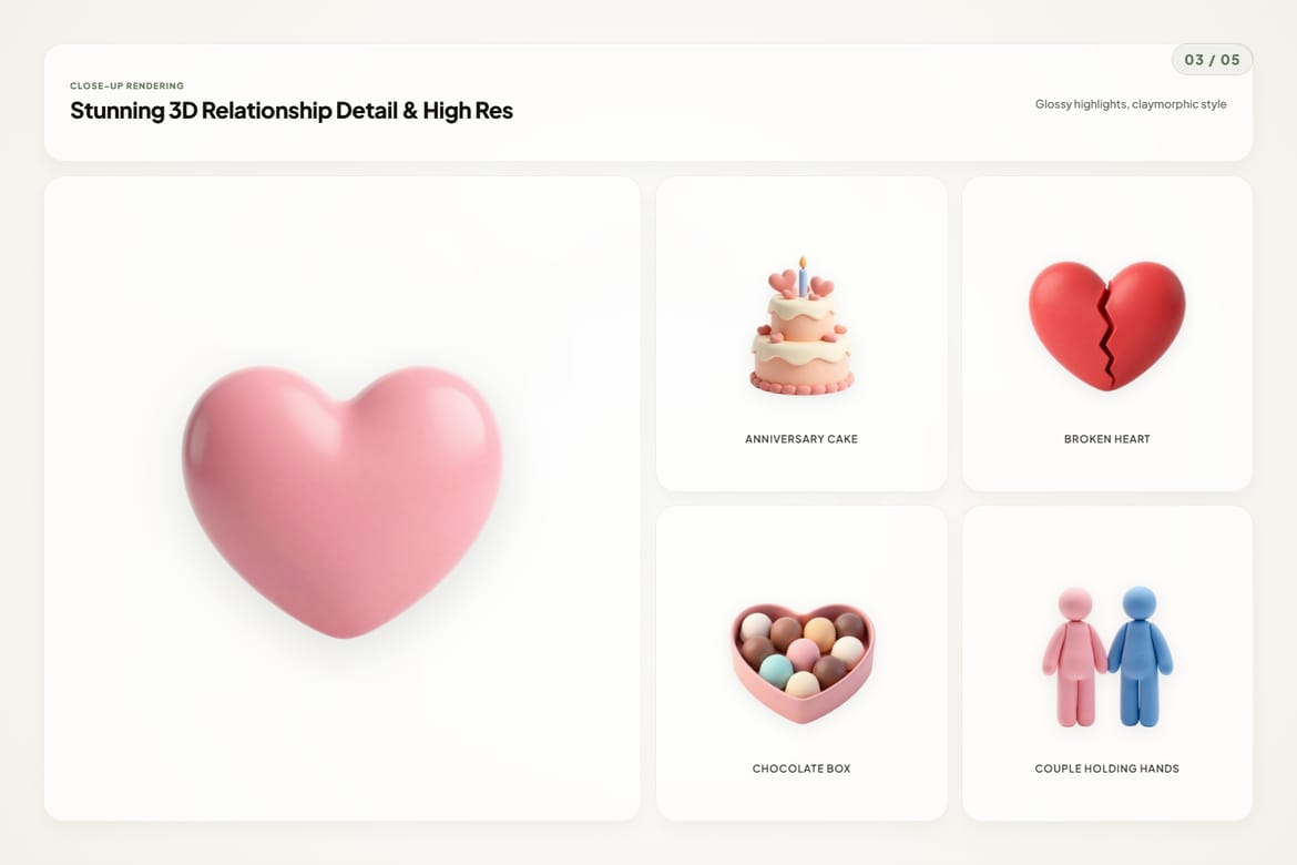 3D Relationship Icons