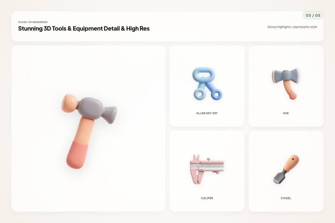 3D Tools & Equipment Icons