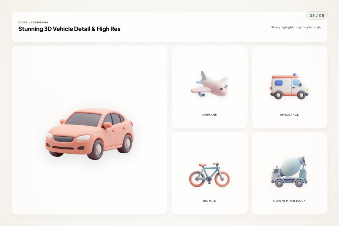3D Vehicle Icons