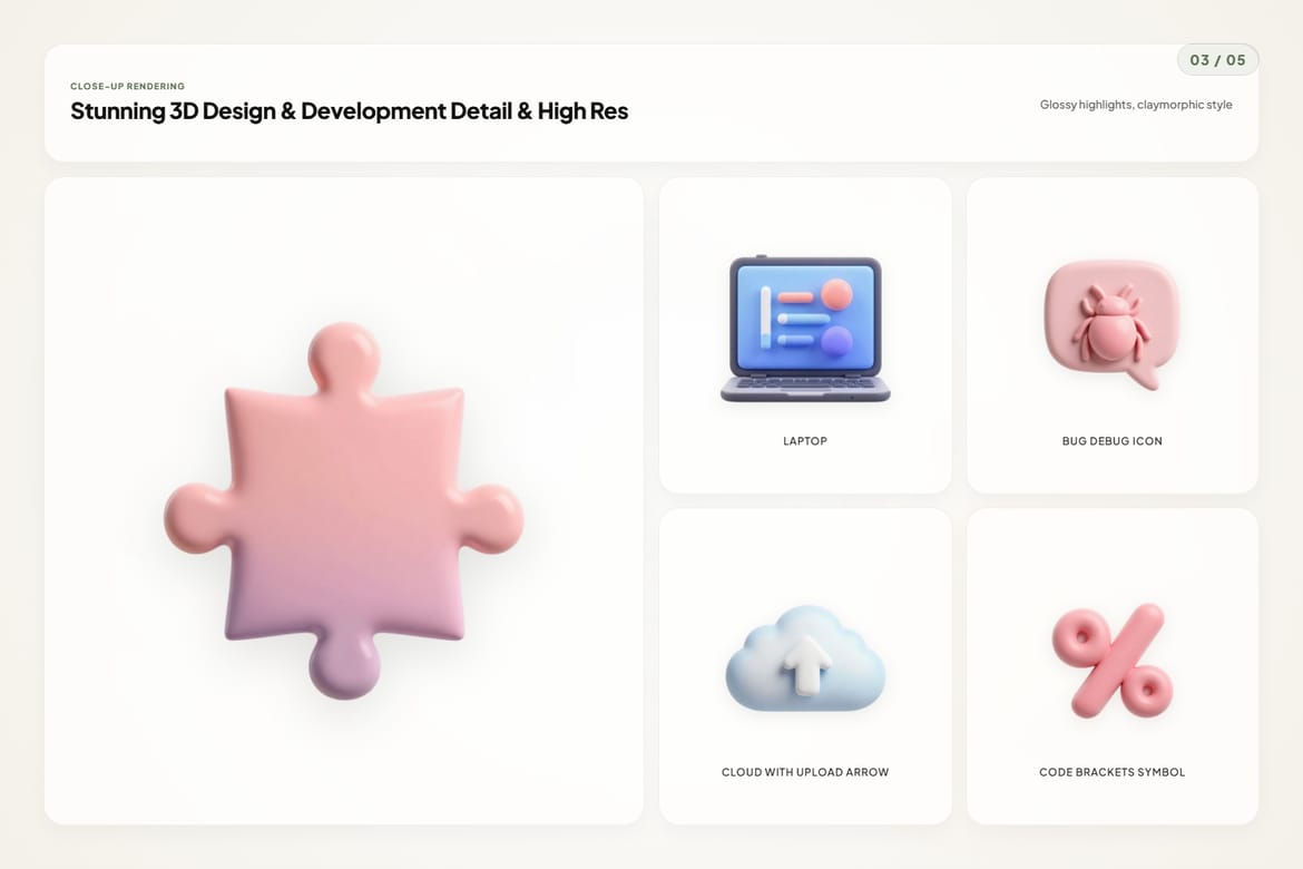 3D Design & Dev Icons