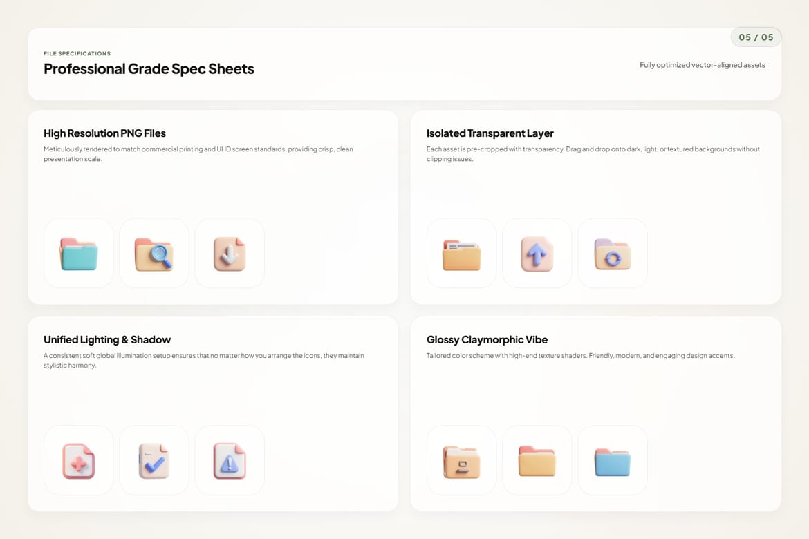 3D File & Folder Icons