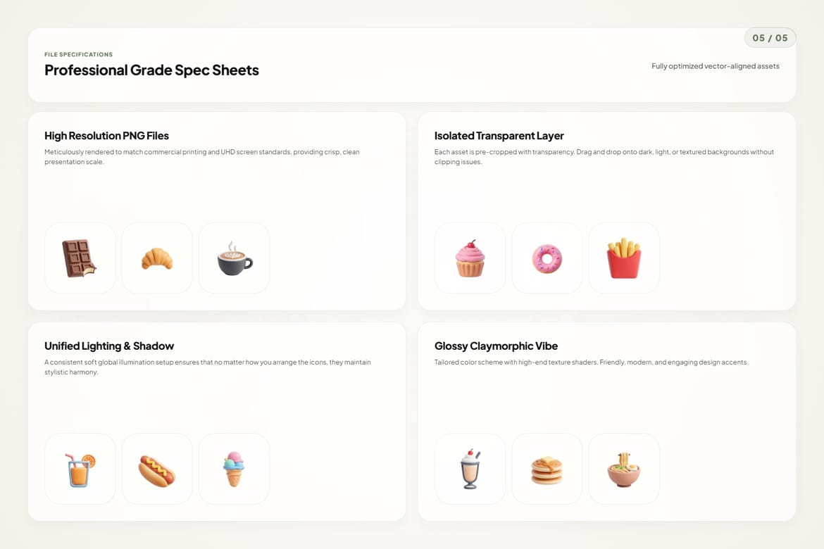 3D Food & Drink Icons