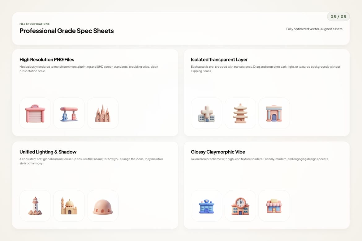 3D Building Icons