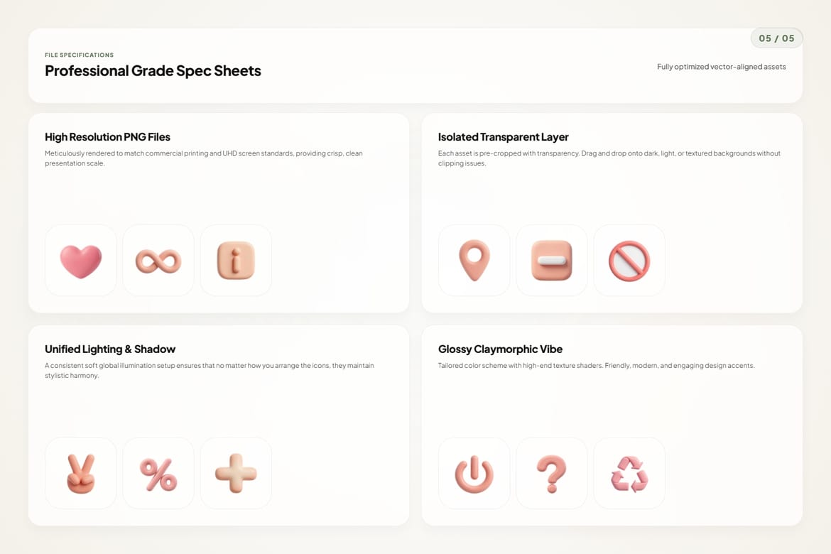 3D Sign & Symbols Icons