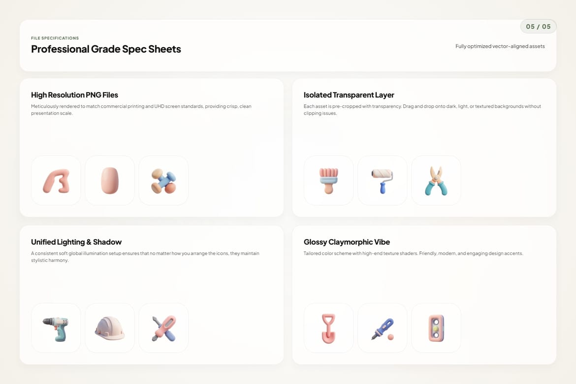 3D Tools & Equipment Icons