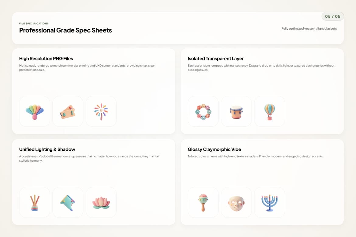 3D Culture & Religion Icons
