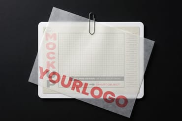 Page with Tracing Paper on Top Mockups