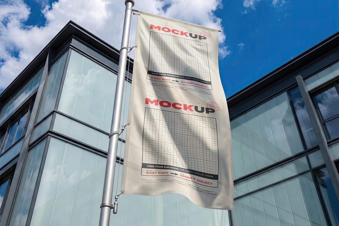 Long Flags Banner Mockups
