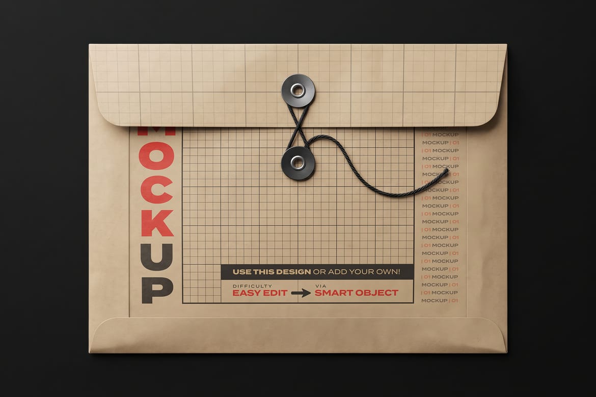 Envelopes with Closure Mockups