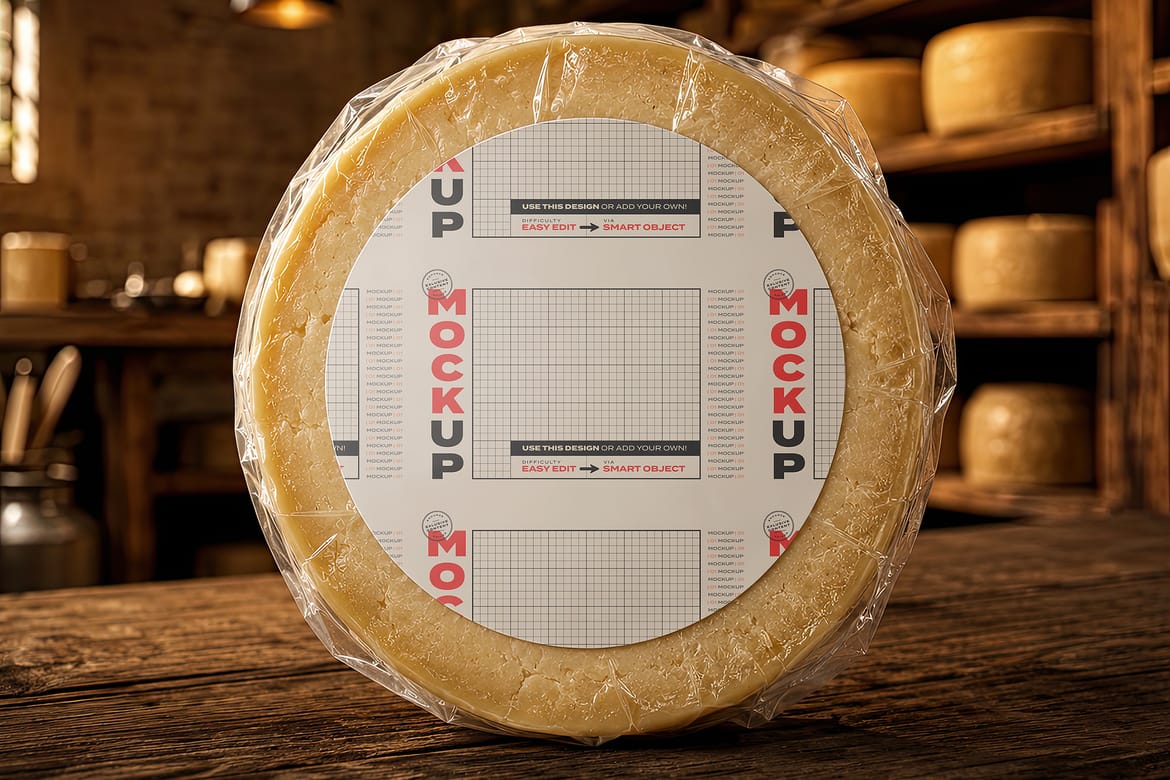 Triangle Cheese Box Packaging Mockup
