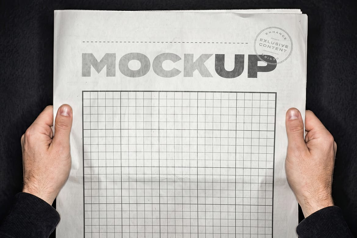 Newspaper Hard Flash Mockups (Editable Content)