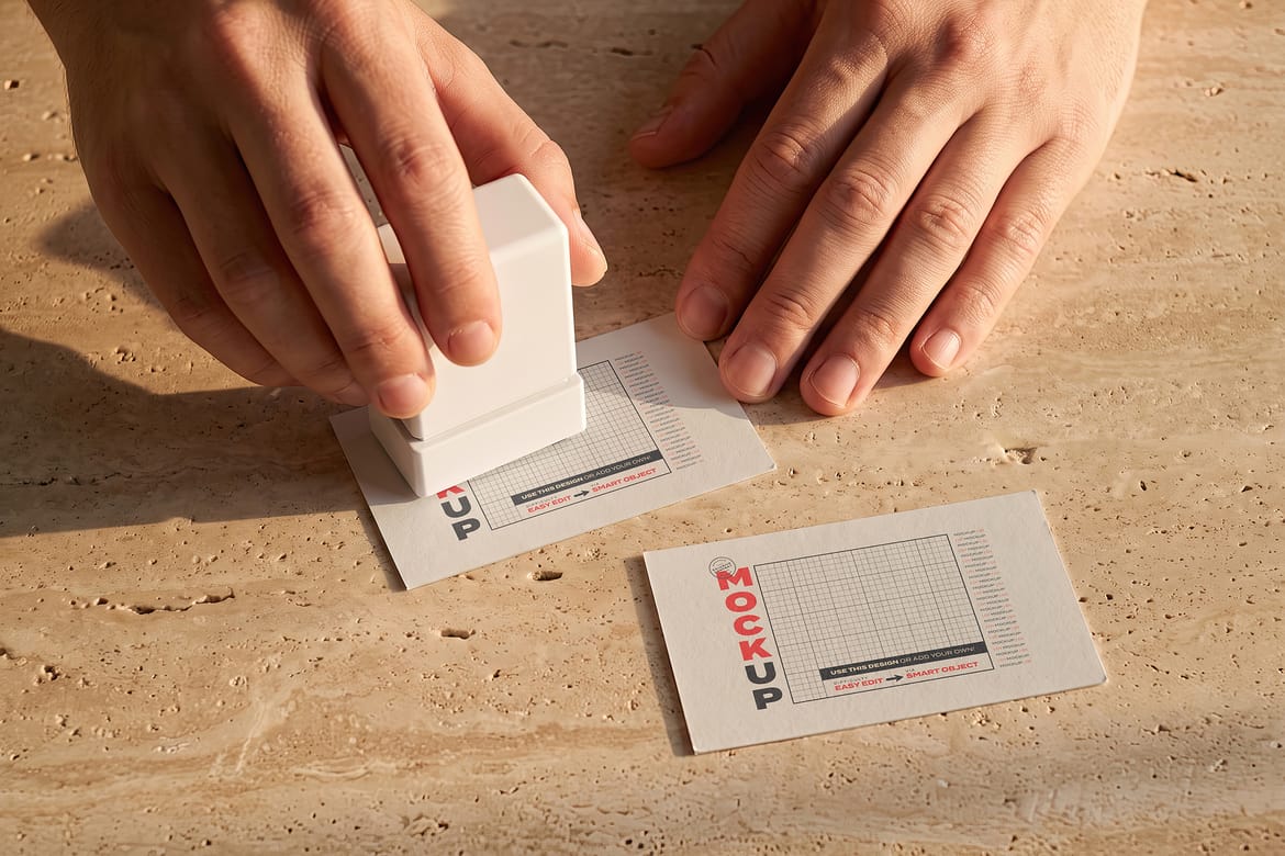 Affinity Seals Stamps Card Mockups