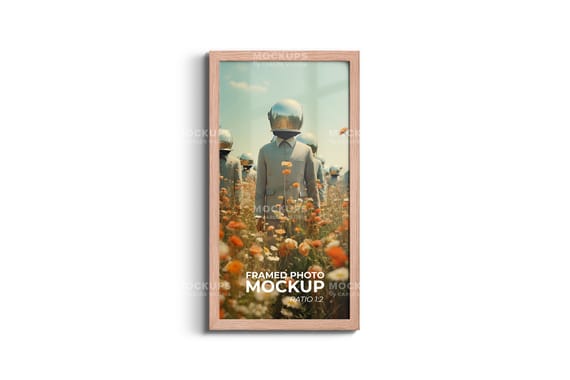 Framed Photo Mockup 12x24 in – Ratio 1x2