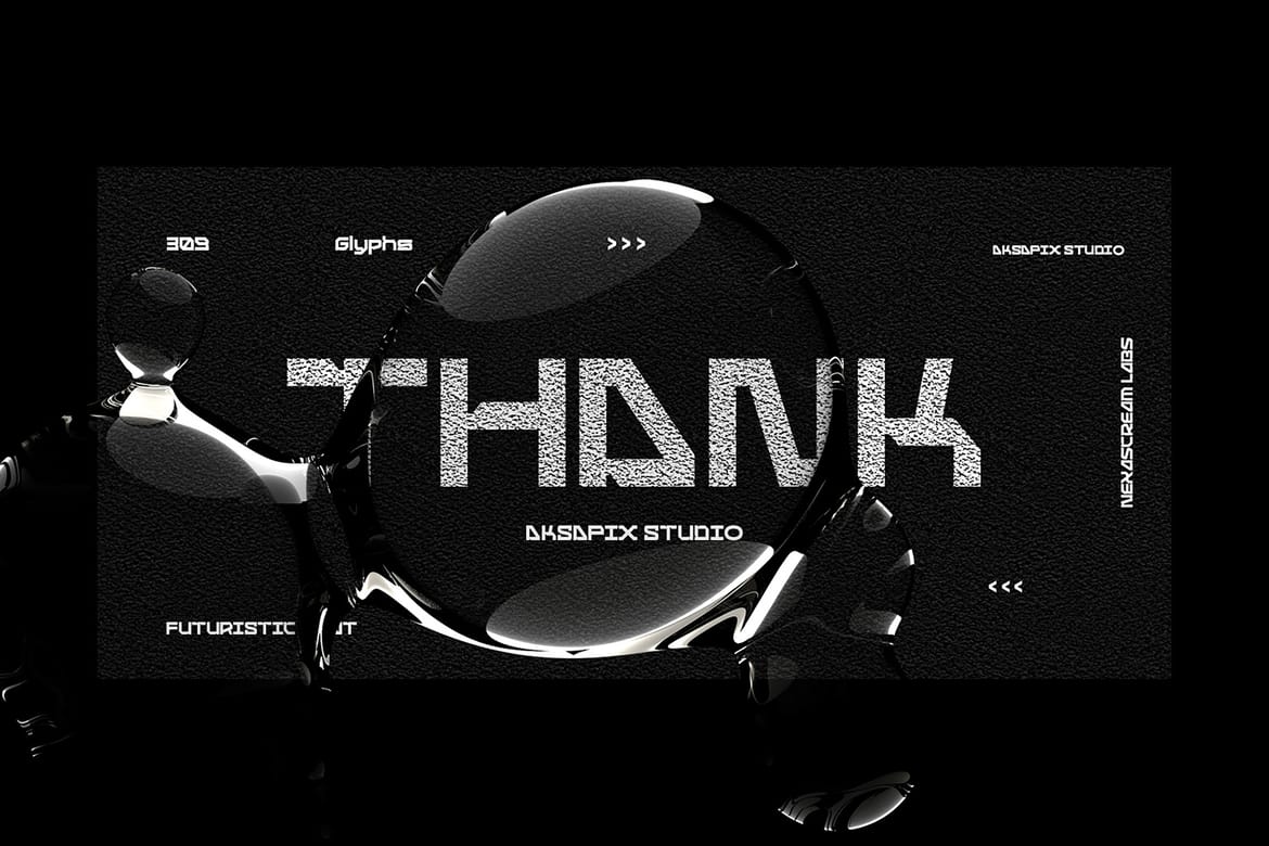 Nexascream Labs - Futuristic Display Font
