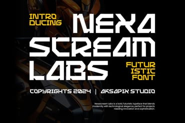 Nexascream Labs - Futuristic Display Font
