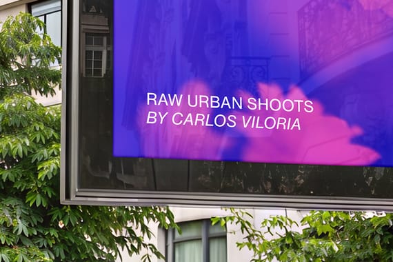 Paris Street Pole Billboard Mockup