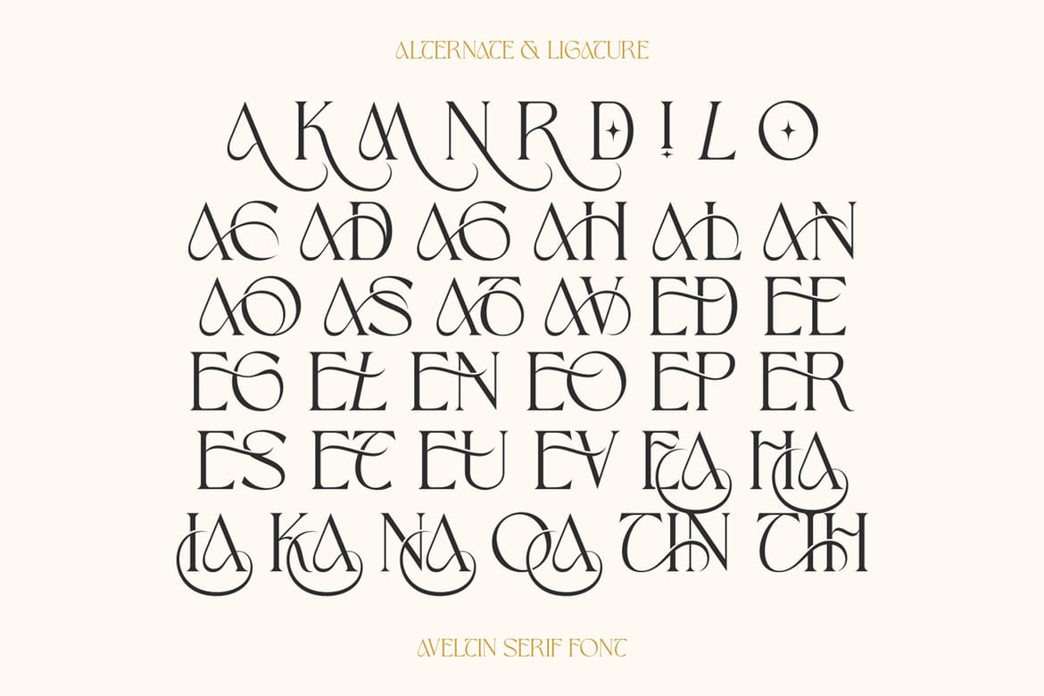 Aveltin Elegant Stylish Serif Font