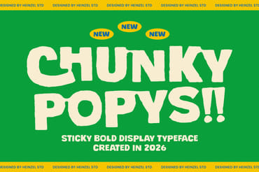Chunky Popys Sticky Display Typeface