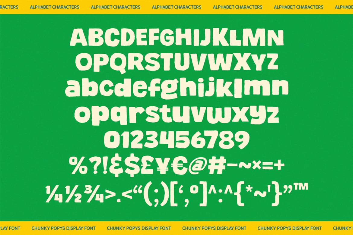 Chunky Popys Sticky Display Typeface