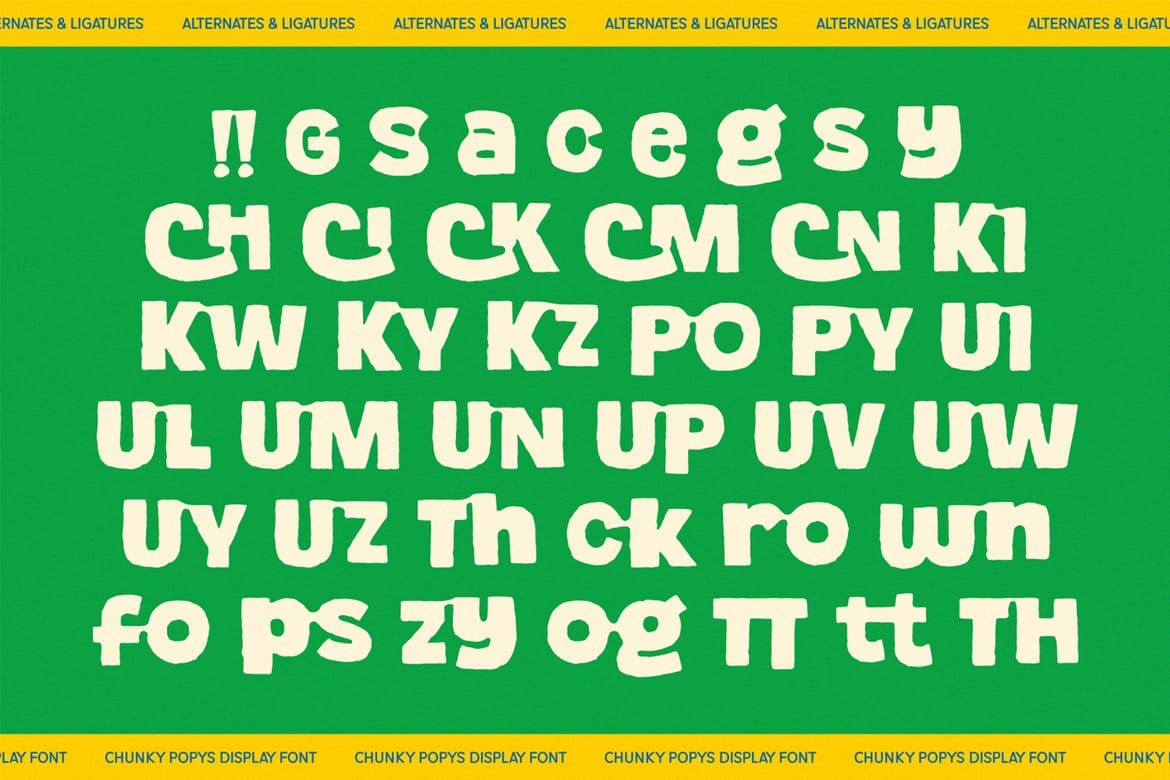 Chunky Popys Sticky Display Typeface