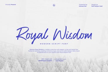 Royal Wisdom  Modern Script Font