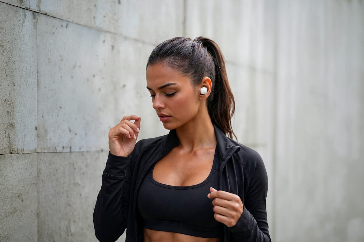 Sports Bra Mockup of Athletic Woman in Urban Settings