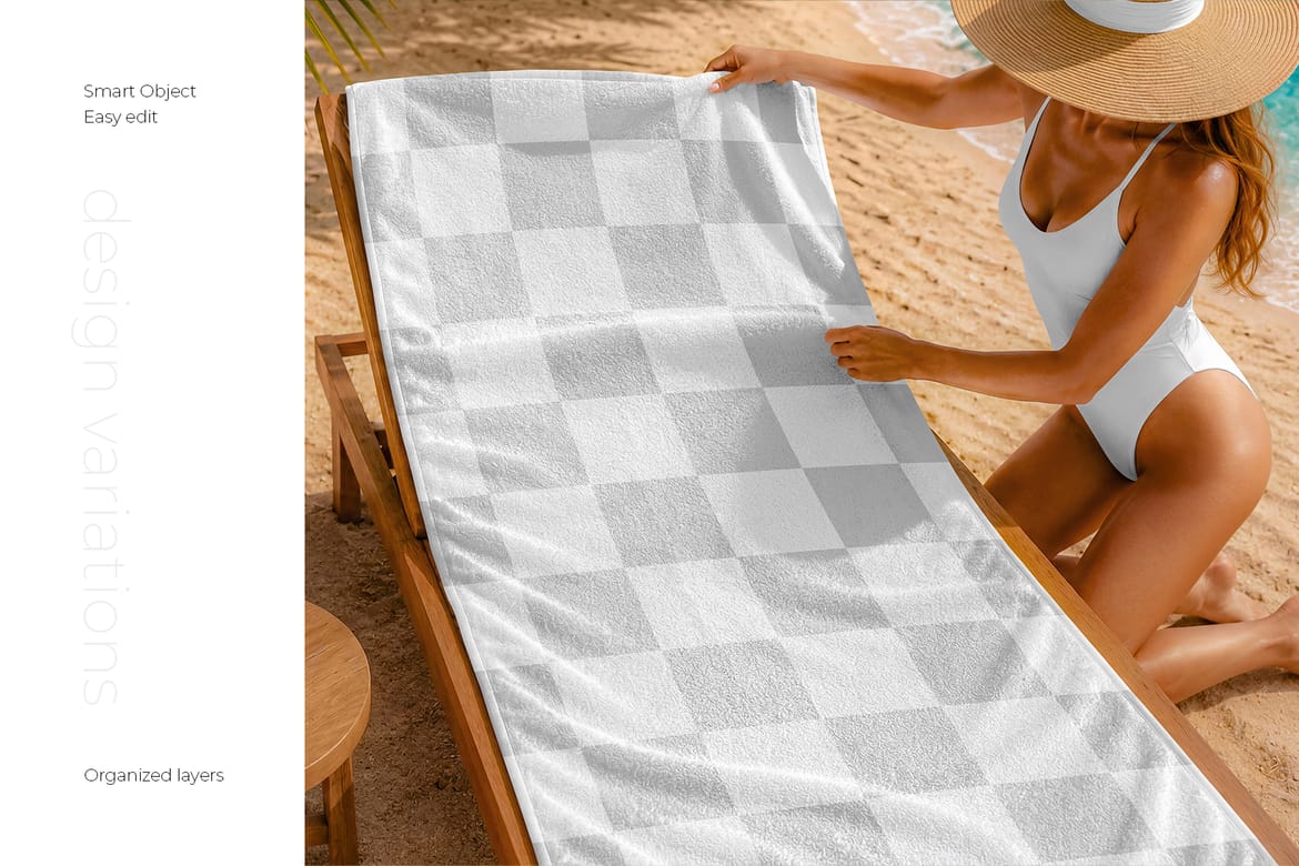 Summer Beach Towel Mockup Set