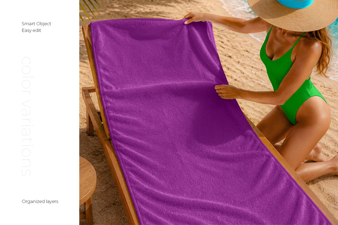 Summer Beach Towel Mockup Set