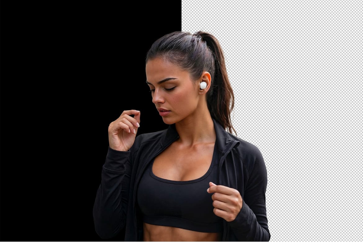 Sports Bra Mockup of Athletic Woman in Urban Settings