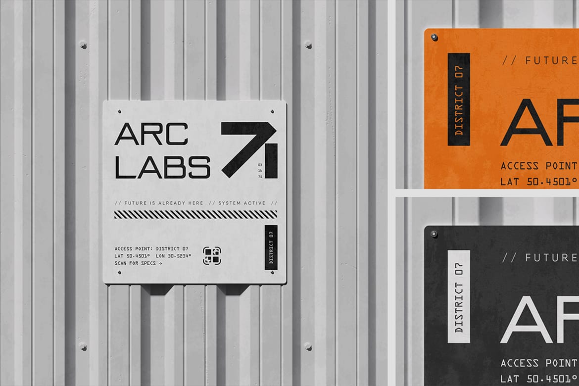 Metal Wall Plate Mockup