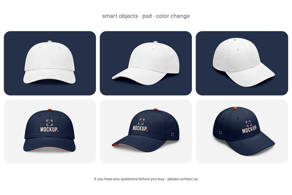 Baseball Cap Mockup Set