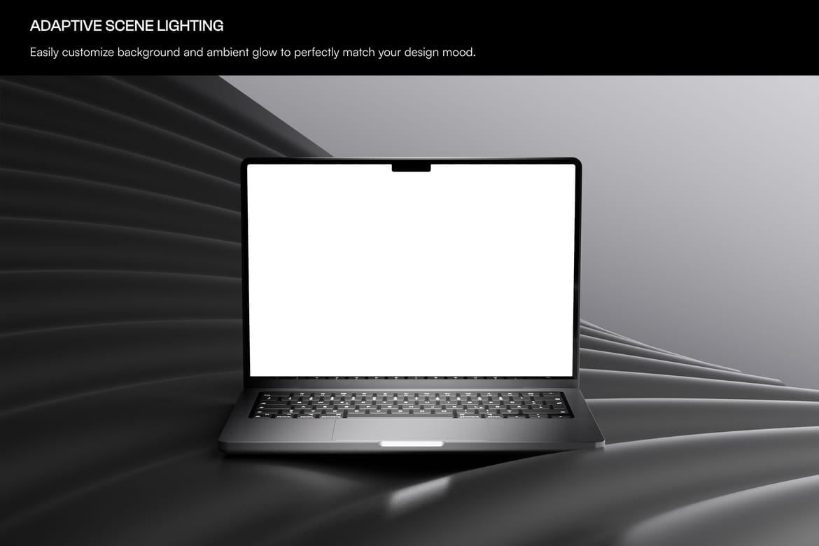 Dark Ripple Laptop Mockup Pack