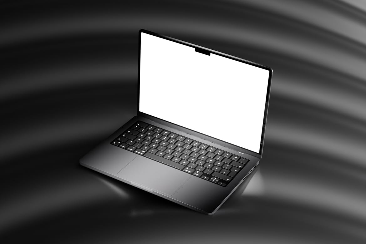 Dark Ripple Laptop Mockup Pack