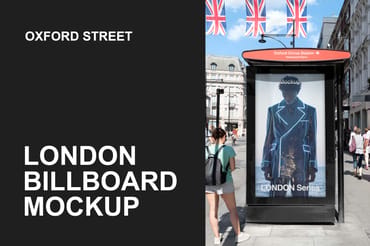 London Billboard Mockup on Oxford Street