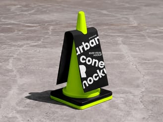 Urban Cone Sign Mockup