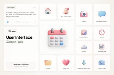 3D User Interface Icons