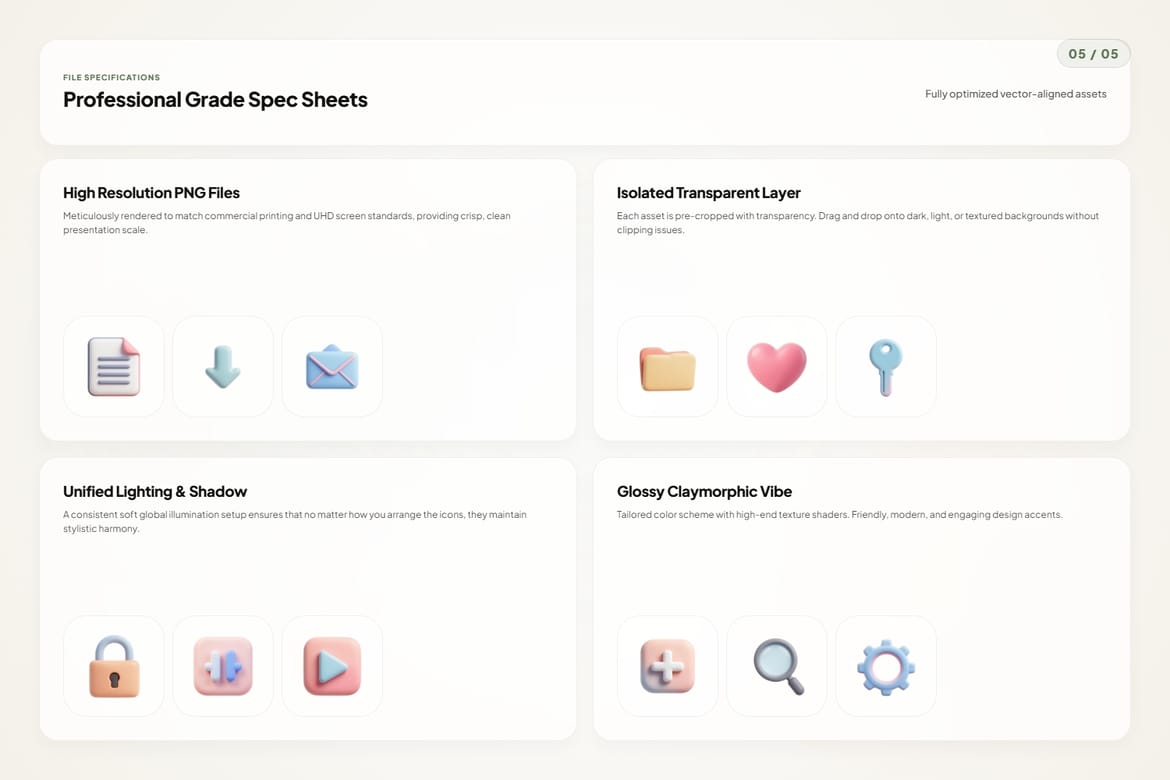 3D User Interface Icons